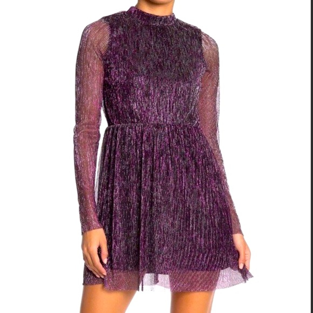 Love, Fire Shimmery Purple Party Dress